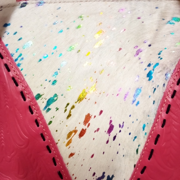 NWT Myra Bag Co Tooled Leather And Hide Purse - Picture 4 of 5